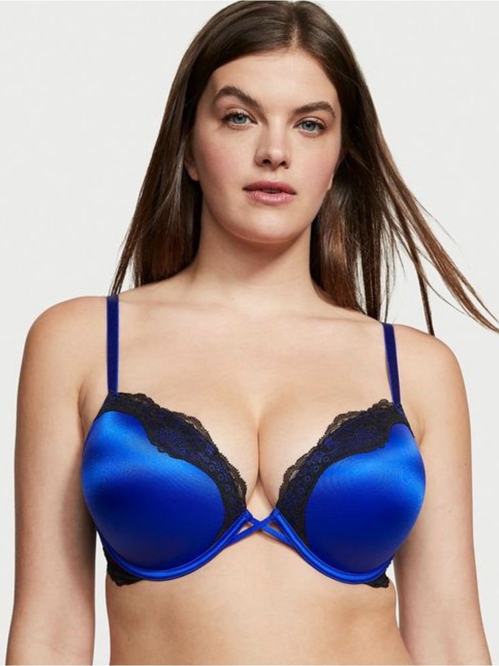 NWT Victoria’s Secret Bombshell Plunge Push-Up Bra 34D Royal Blue